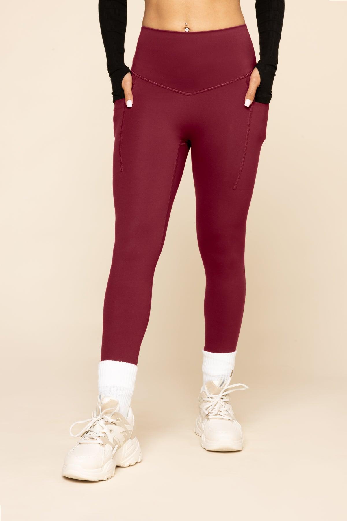 Supersculpt™ Leggings with Pockets - Crimson Product Image