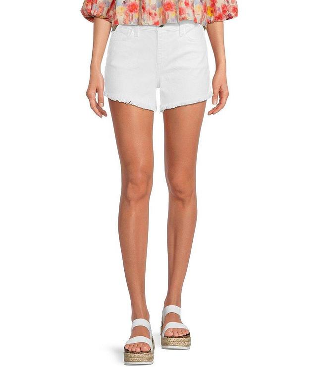 Joe's Jeans Ozzie Fray Cut Off Hem Mid Rise Stretch Denim Shorts Product Image