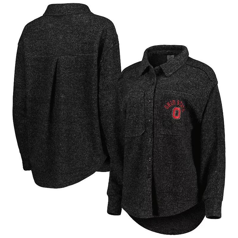 Womens Gameday Couture Ohio State Buckeyes Switch It Up Tri-Blend Button-Up Shacket Product Image