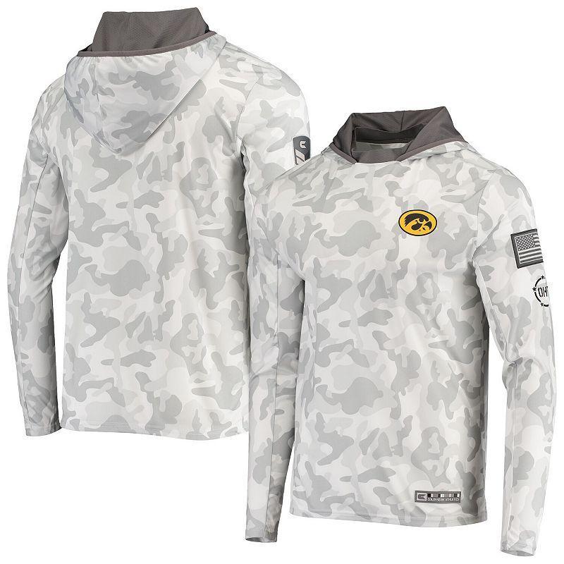 Mens Colosseum Arctic Camo Iowa Hawkeyes OHT Military Appreciation Long Sleeve Hoodie Top Product Image