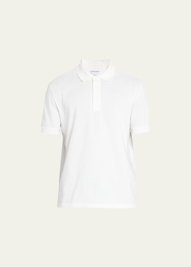 Bottega Veneta Men's Pique Polo Shirt  - ATILOPE - Size: Small Product Image