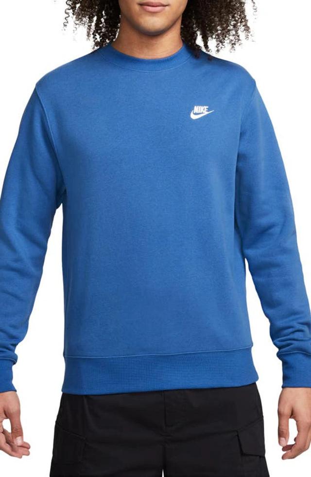 NIKE Men's  Sportswear Club Fleece Crew In Blue Product Image