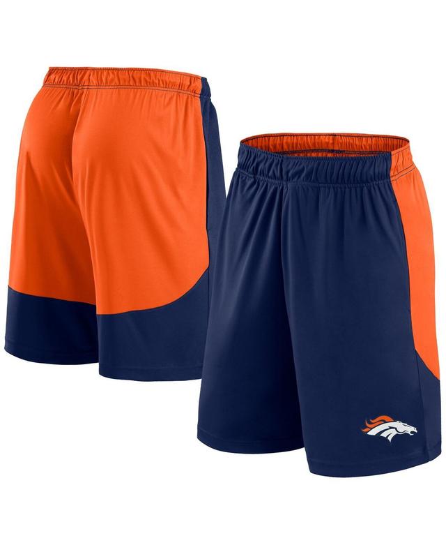 Fanatics Mens Navy Denver Broncos Go Hard Shorts - Navy, Orange Product Image