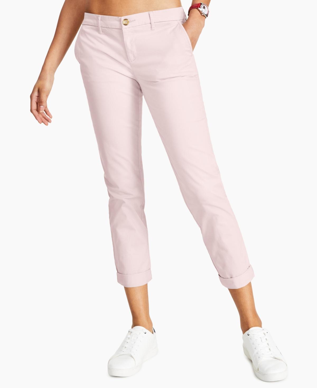 Tommy Hilfiger Womens Th Flex Hampton Cuffed Chino Straight-Leg Pants, Created for Macys Product Image