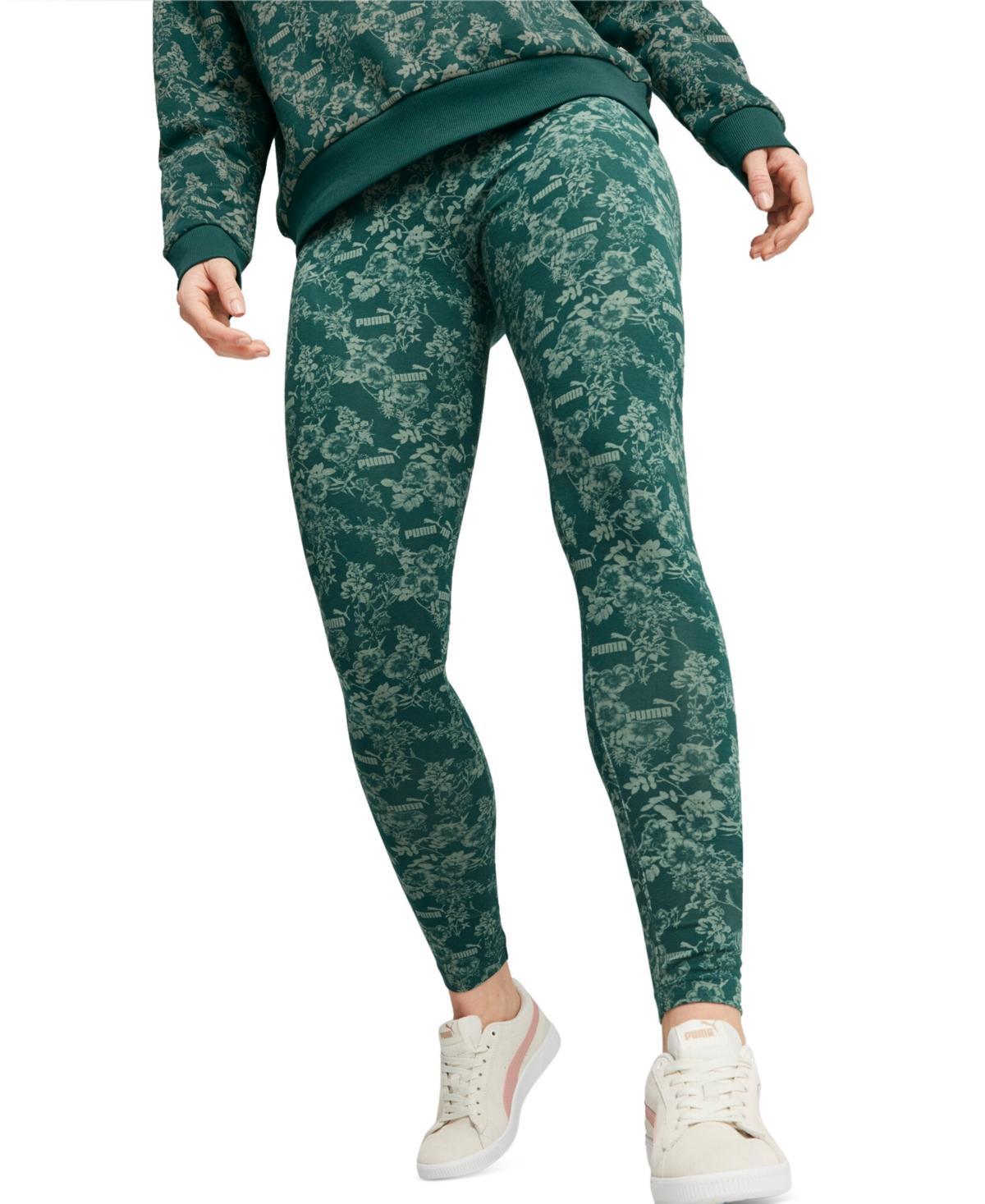 Puma Womens Essential Floral Vibes Printed Full-Length Leggings Product Image