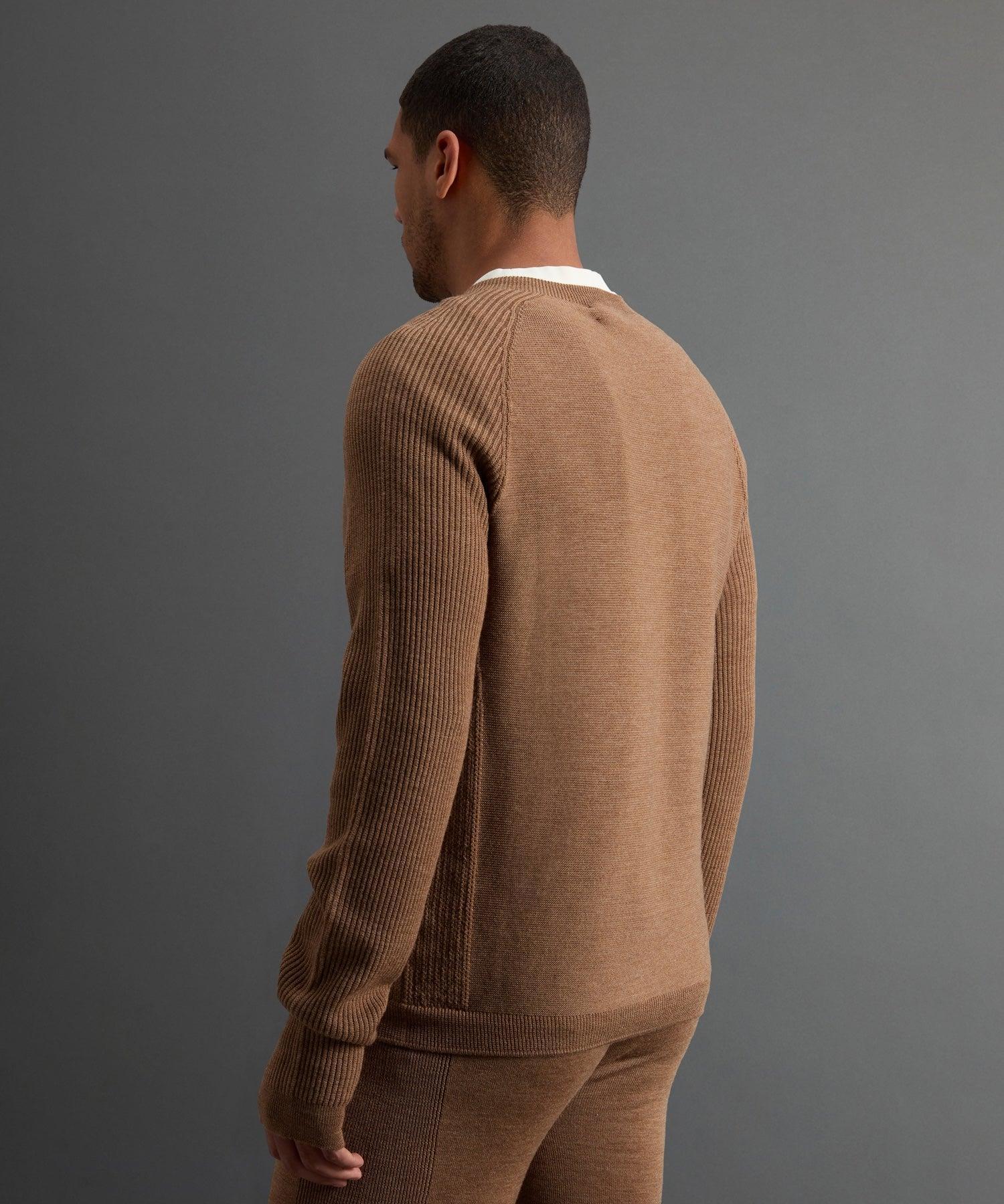 Todd Snyder X Woolrich Technical Merino Crewneck in Camel Product Image