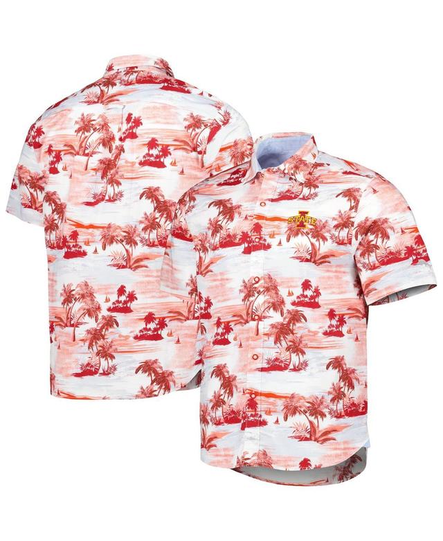 Mens Tommy Bahama Cardinal Iowa State Cyclones Tropical Horizons Button-Up Shirt Product Image