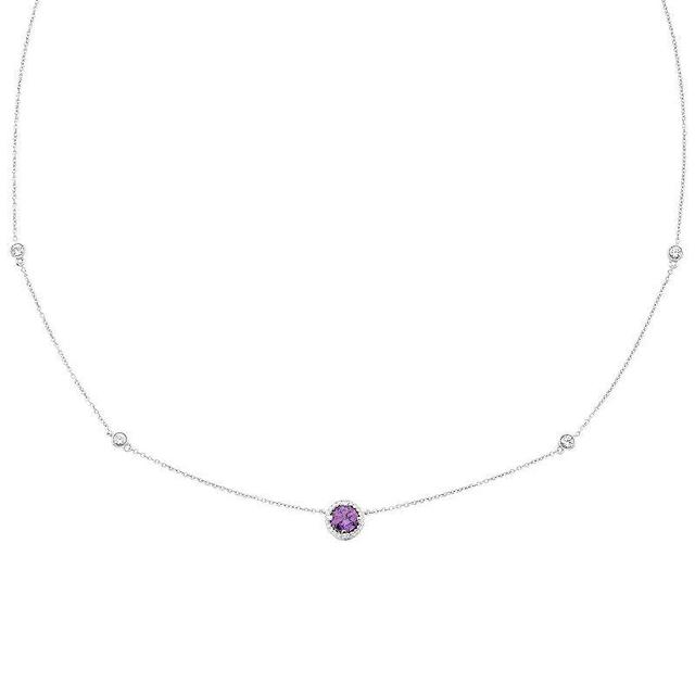 Boston Bay Diamonds Sterling Silver Lab-Grown Alexandrite & White Sapphire Necklace, Womens Multicolor Product Image