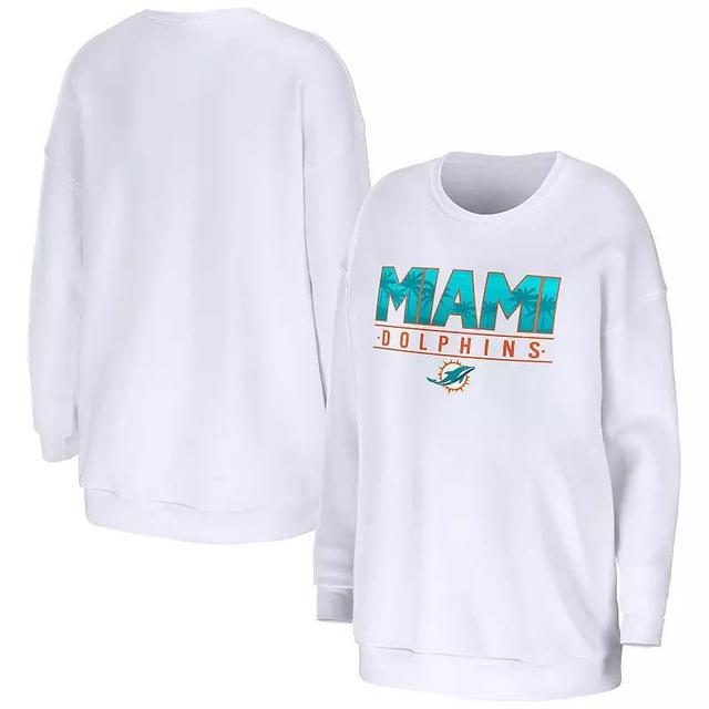 Womens WEAR by Erin Andrews Miami Dolphins Domestic Pullover Sweatshirt Product Image