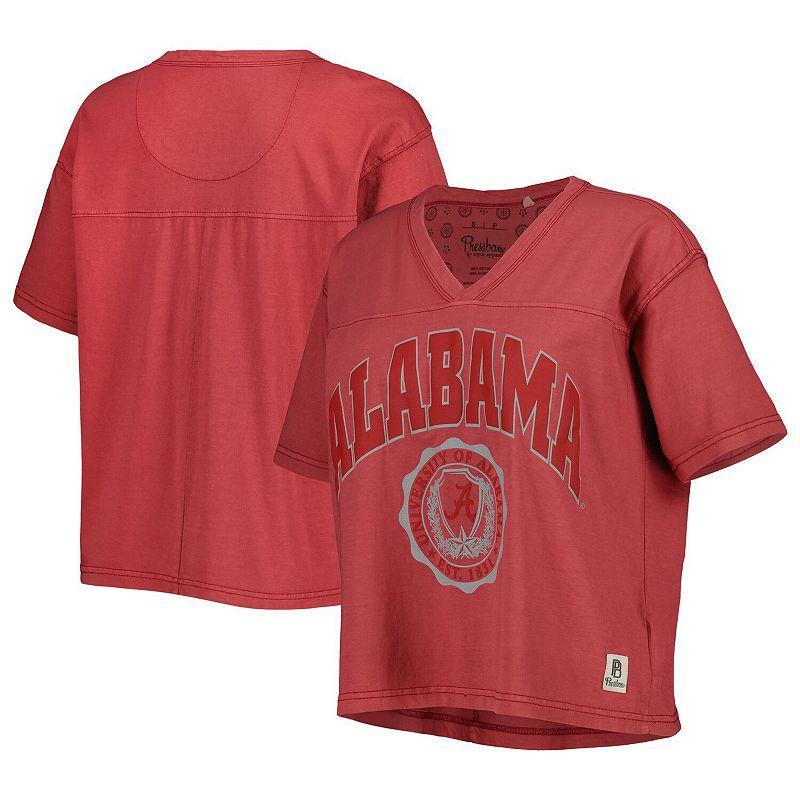 Womens Pressbox Crimson Alabama Crimson Tide Sycamore Edith Waist-Length V-Neck T-Shirt Product Image