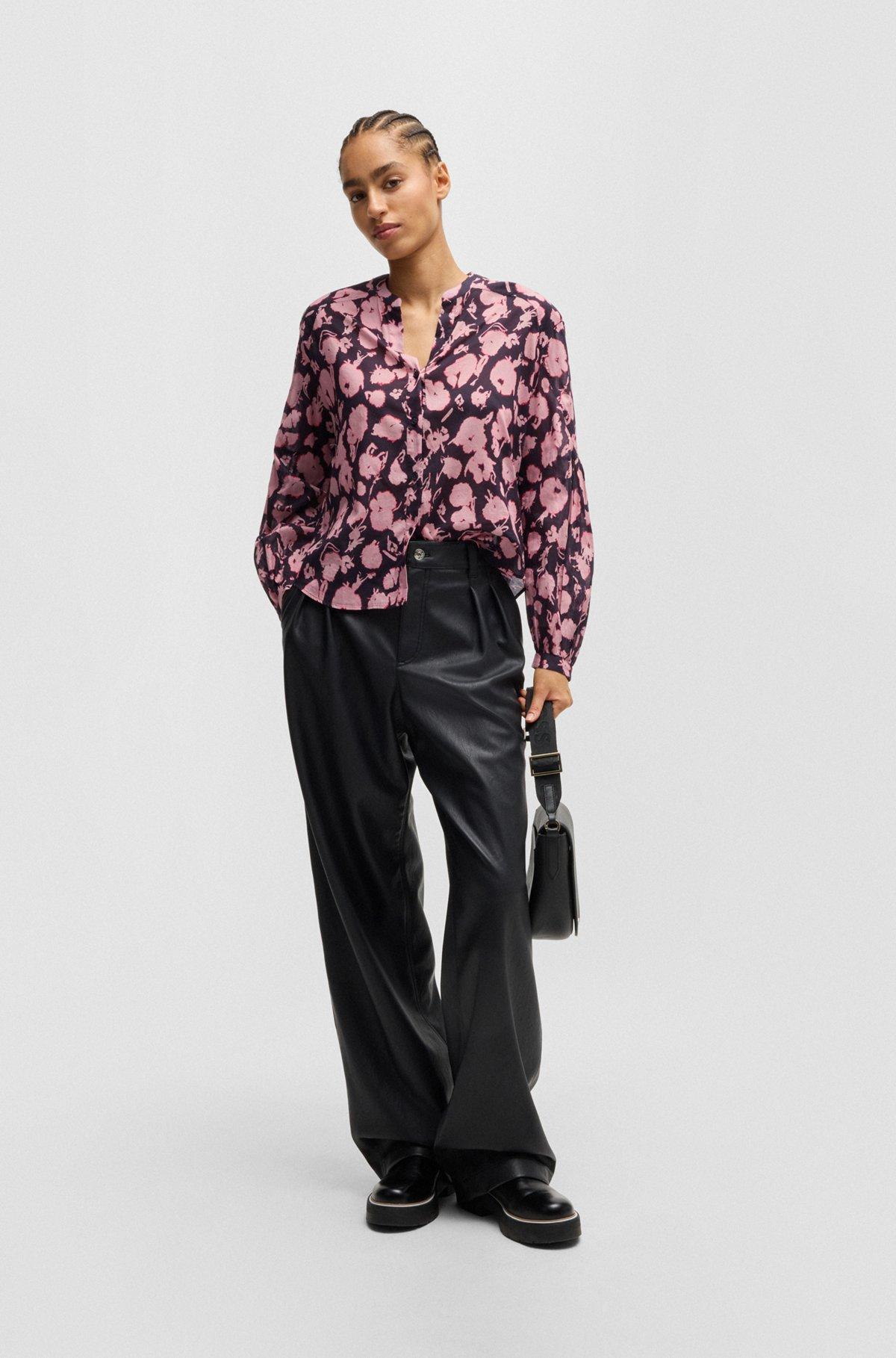 Regular-fit blouse in printed cotton voile Product Image