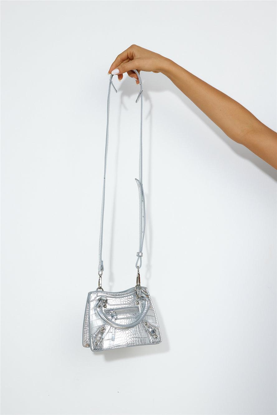 BILLINI Amber Handle Bag Silver Croc Product Image