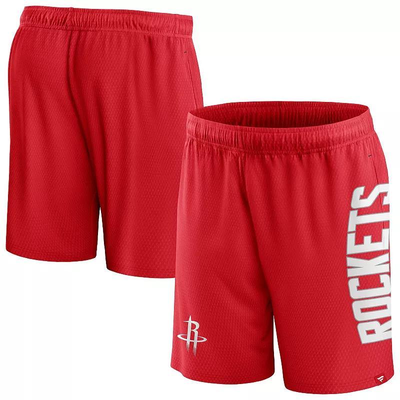 Mens Fanatics Branded Houston Rockets Post Up Mesh Shorts Product Image