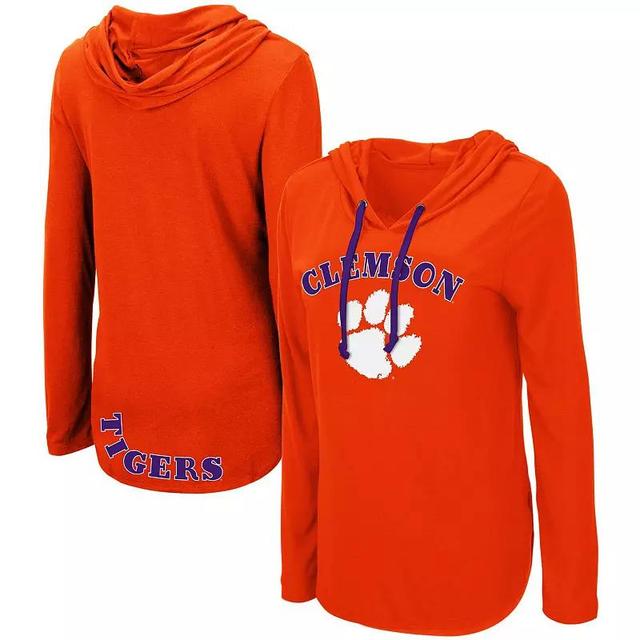 Womens Colosseum Clemson Tigers My Lover Lightweight Hooded Long Sleeve T-Shirt Product Image