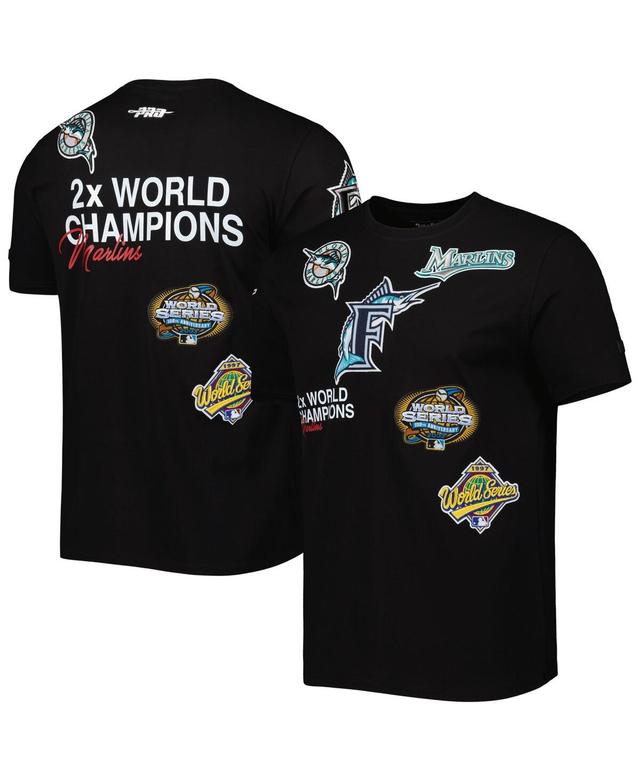 Mens Pro Standard Black Florida Marlins Championship T-shirt Product Image