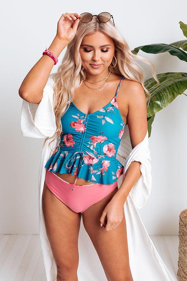 Secret Beach Floral Tankini in Ocean Blue Product Image