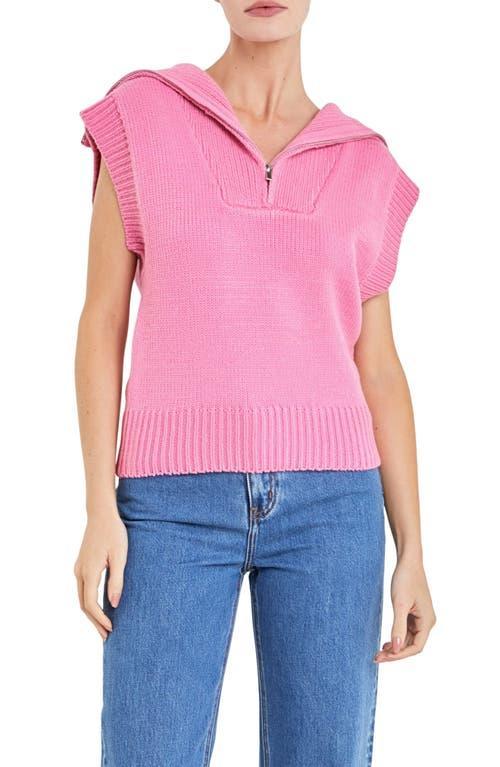 Womens Zip Mock Neck Vest Product Image