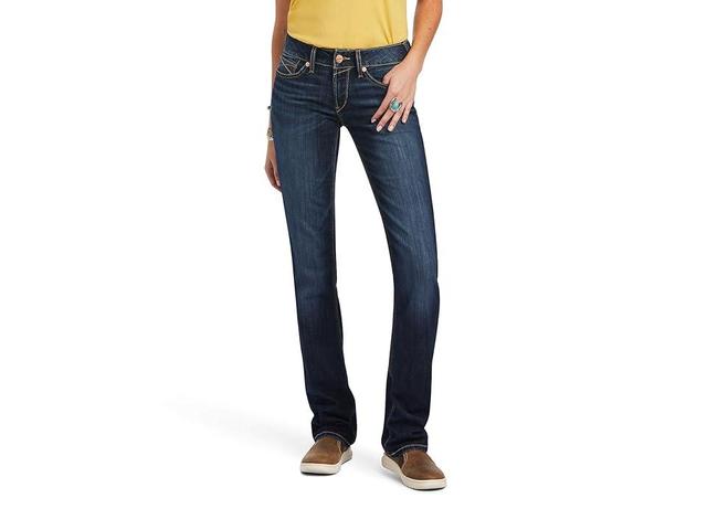 Ariat R.E.A.L. Mid-Rise Octavia Straight Jeans (Burbank) Women's Jeans Product Image