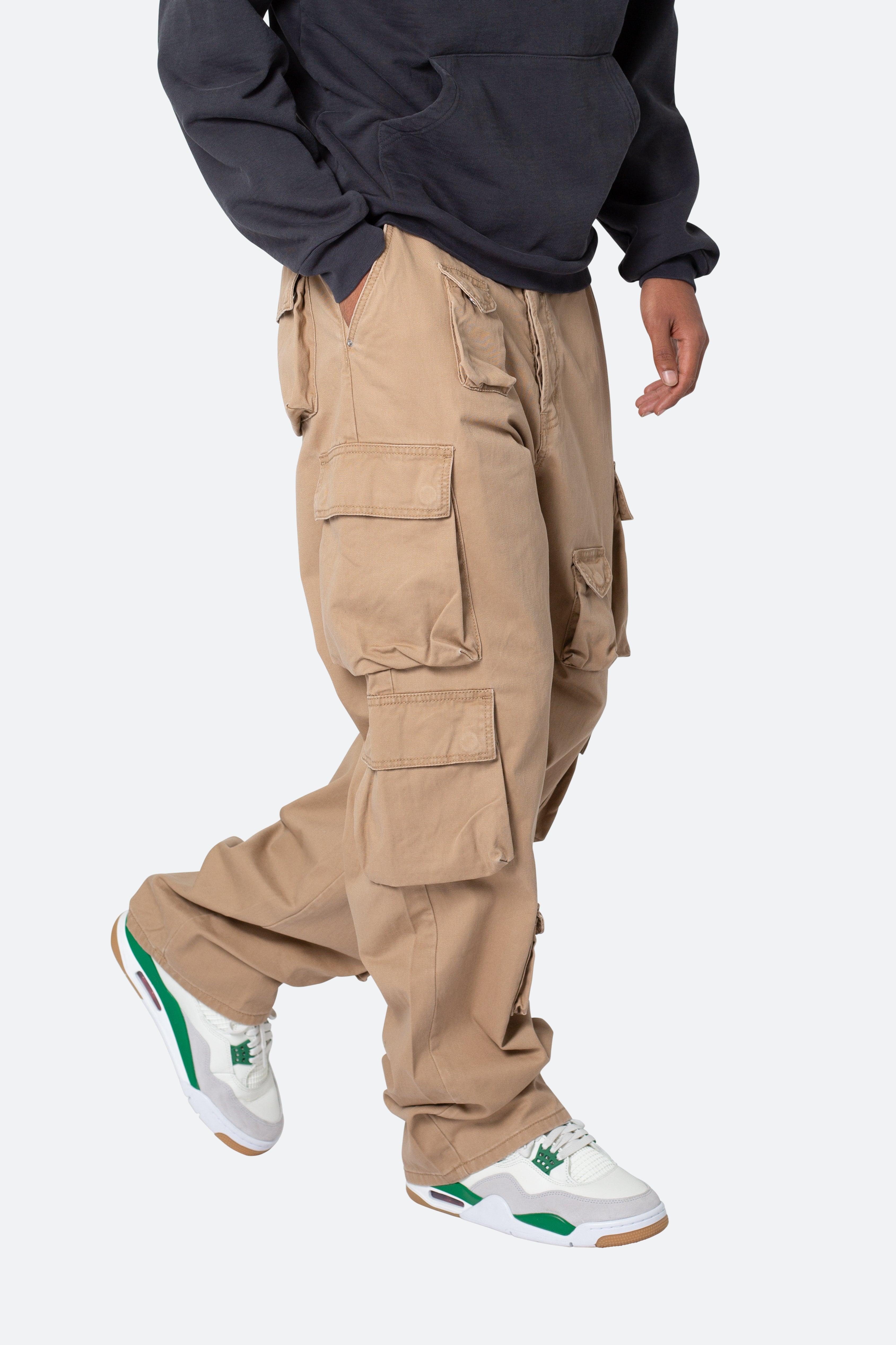 Baggy Cargo Pants - Khaki Product Image