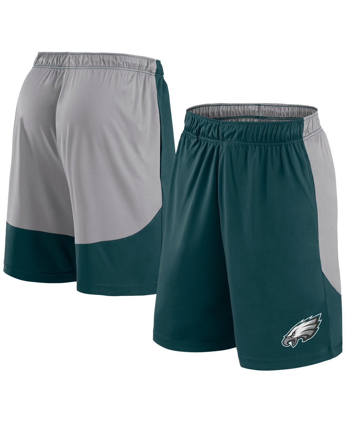 Fanatics Mens Midnight Green Philadelphia Eagles Big Tall Team Logo Shorts - Green Product Image