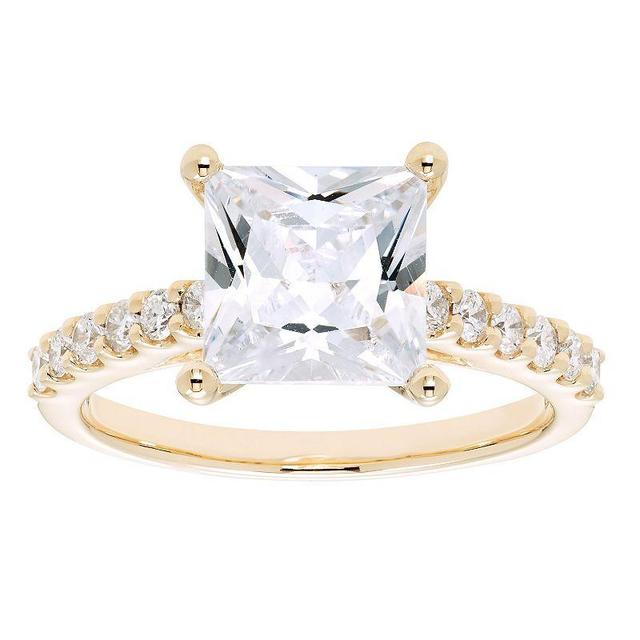 Evergreen Diamonds 14k Gold 2 3/8 Carat T.W. IGL Certified Princess Cut Lab-Grown Diamond Ring, Womens Product Image