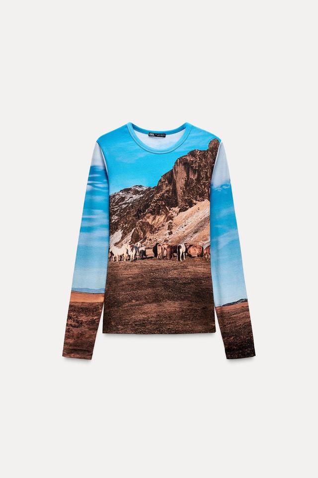 PRINT LONG SLEEVE TOP Product Image