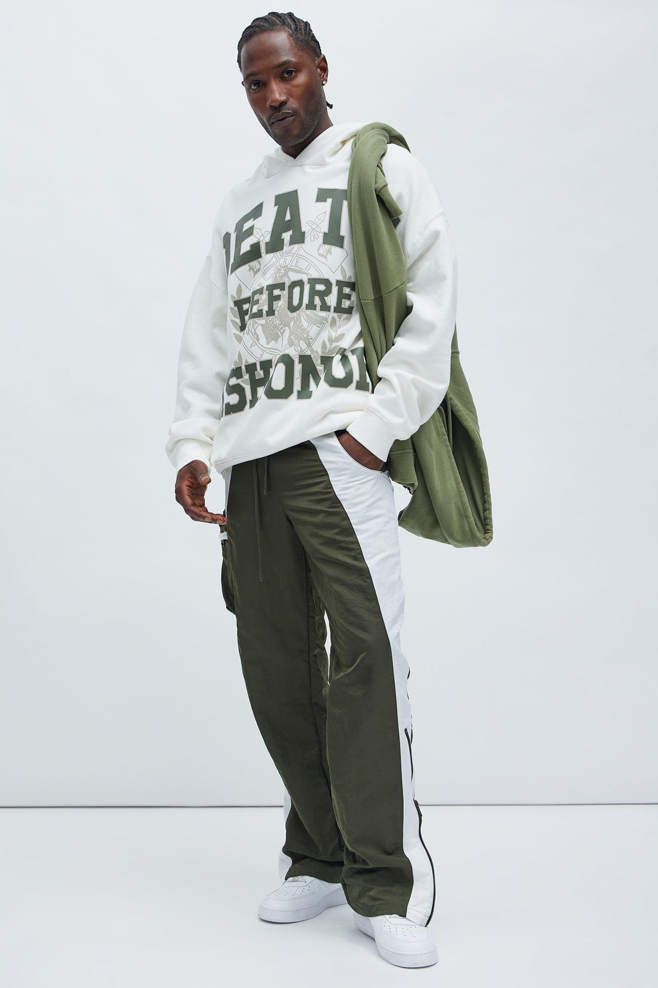 Double Time Contrast Track Pants - Olive/combo Product Image