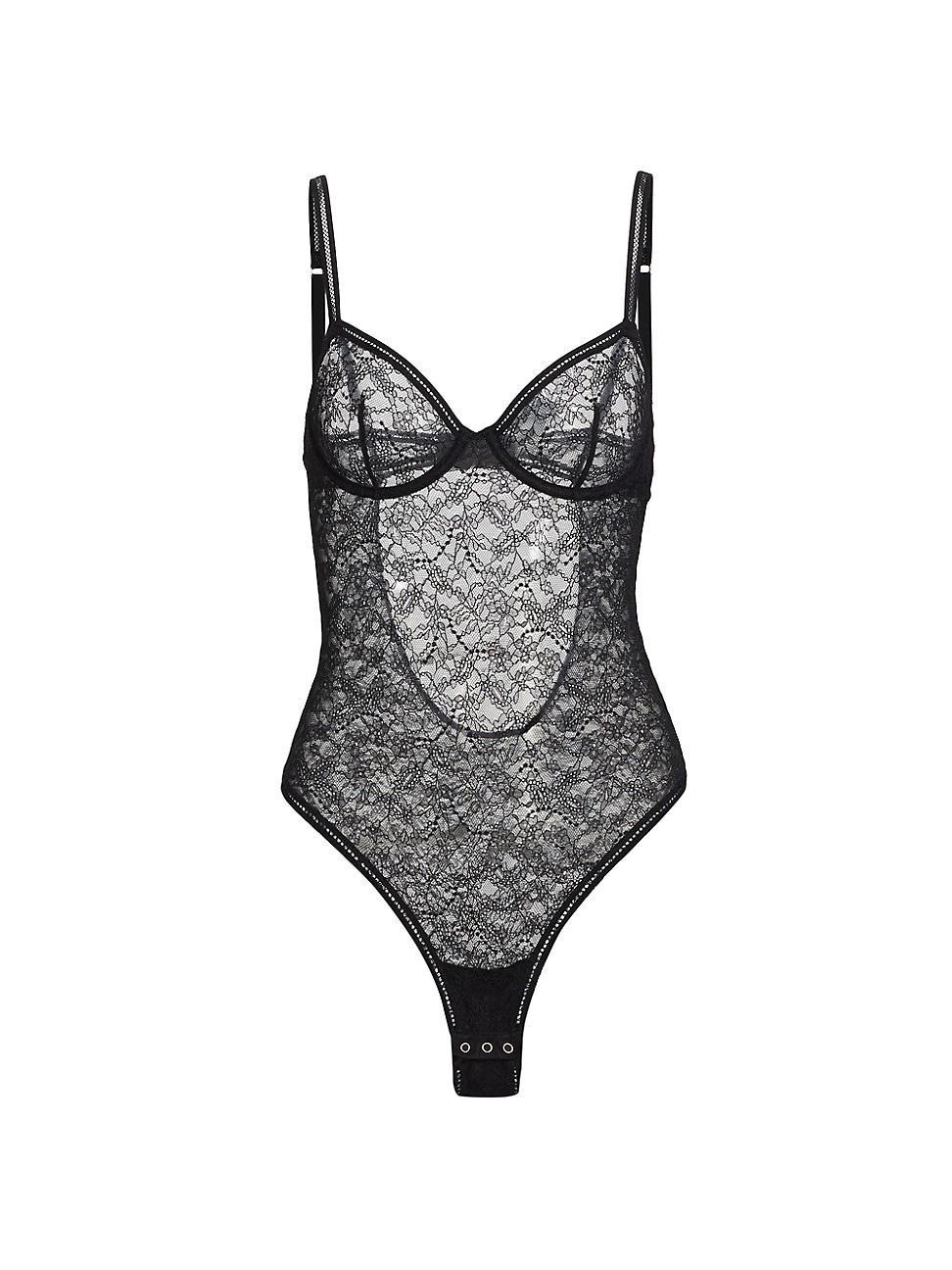 Womens Lace Underwire Bodysuit Product Image