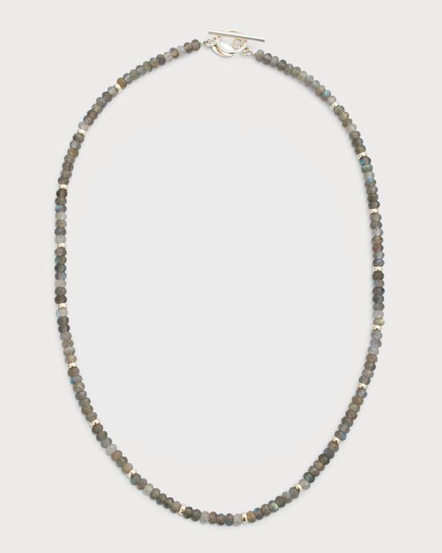 Mens Labradorite Beaded Necklace Product Image