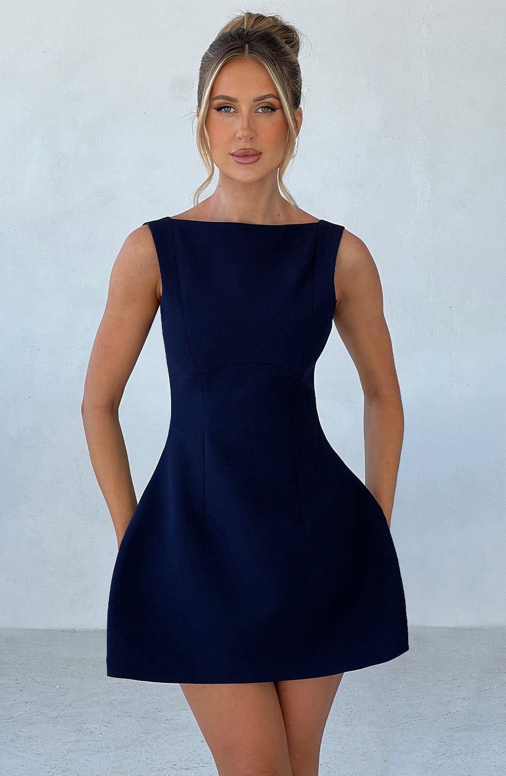 Alana Mini Dress - Navy Product Image