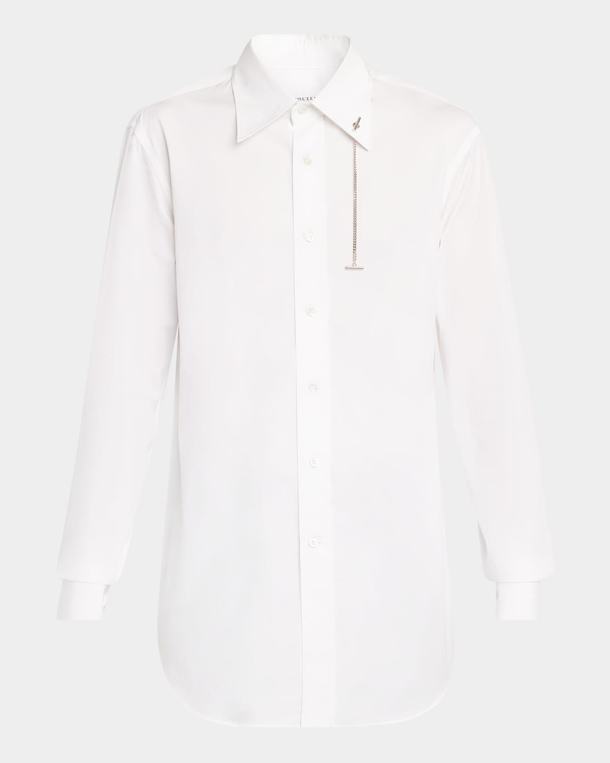 Mens Dress Shirt with Cross-Bar Chain Product Image