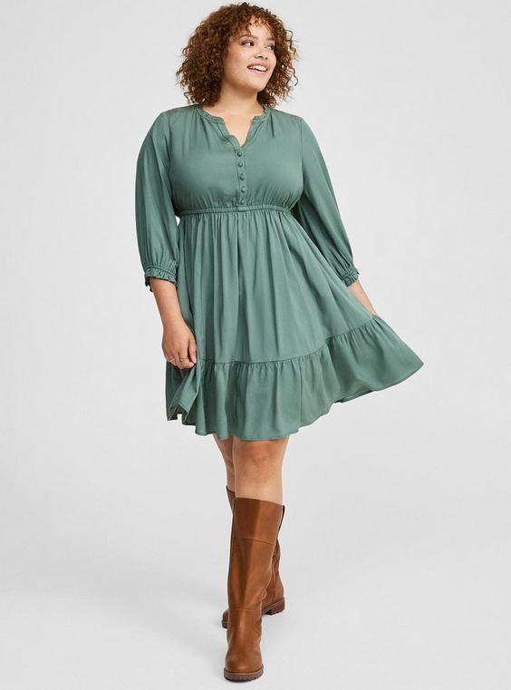 Mini Challis Shirt Dress Product Image