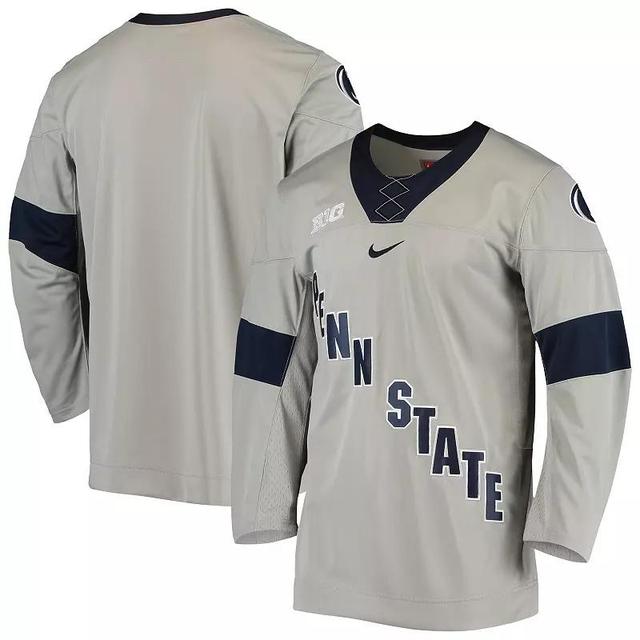 Mens Nike Gray Penn State Nittany Lions Replica Hockey Jersey Product Image