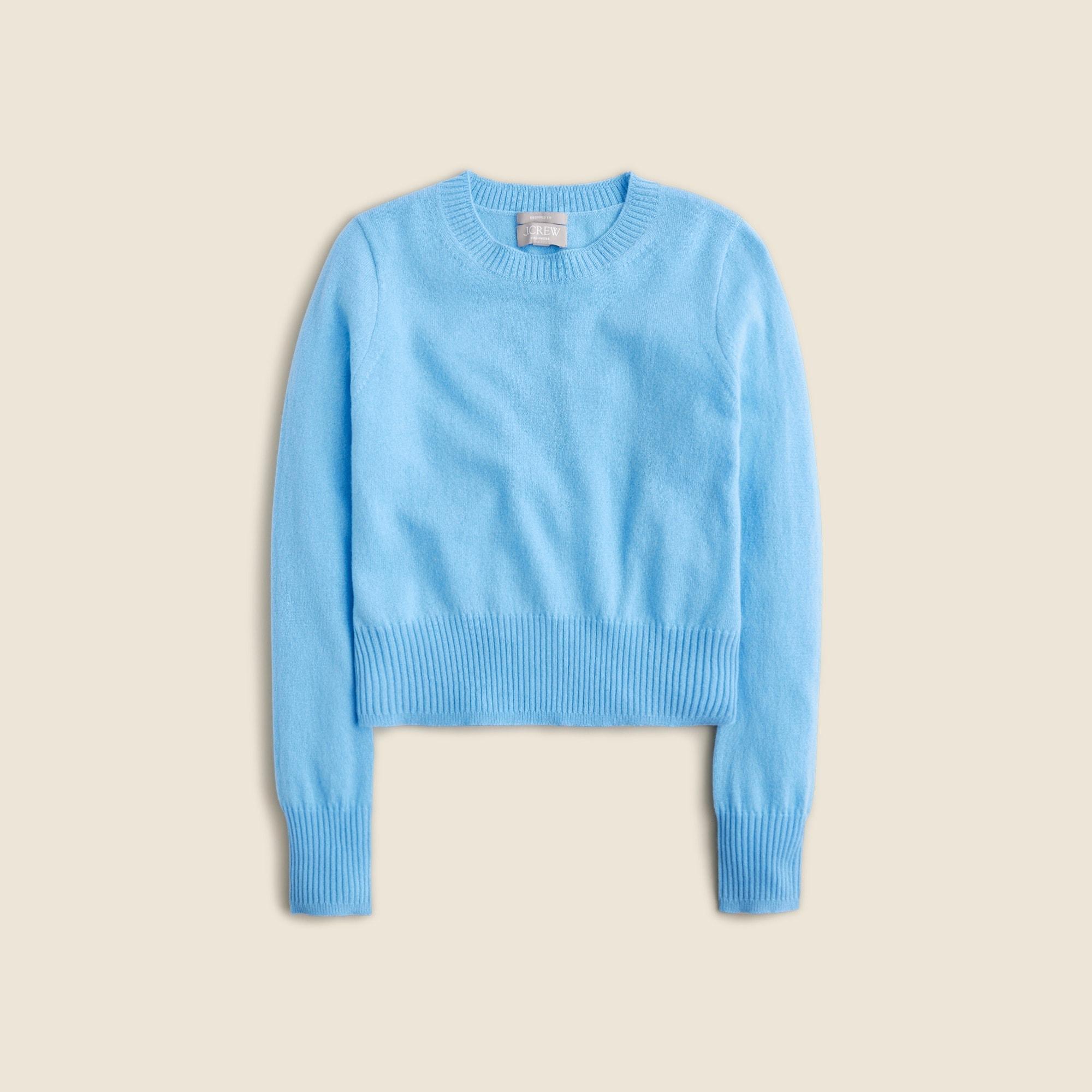 Cashmere shrunken crewneck sweater Product Image