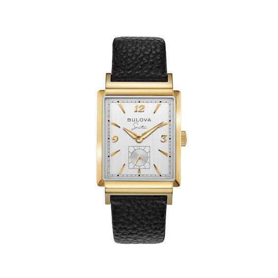 BULOVA Frank Sinatra My Way Leather Strap Watch, 29.5mm Product Image