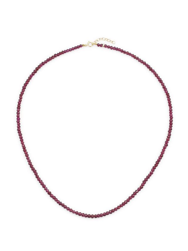 Womens Birthstone 14K Yellow Gold & Gemstone Beaded Necklace Product Image