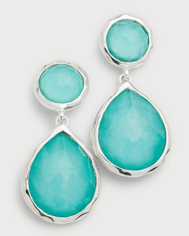 2-Stone Earrings in Sterling Silver Product Image