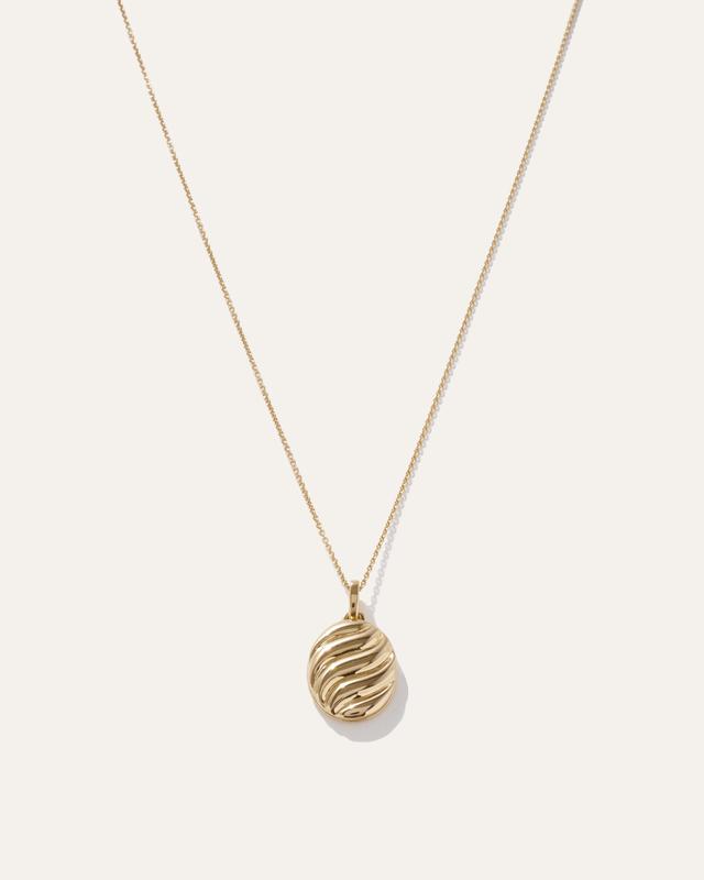 Croissant Oval Locket Necklace Product Image