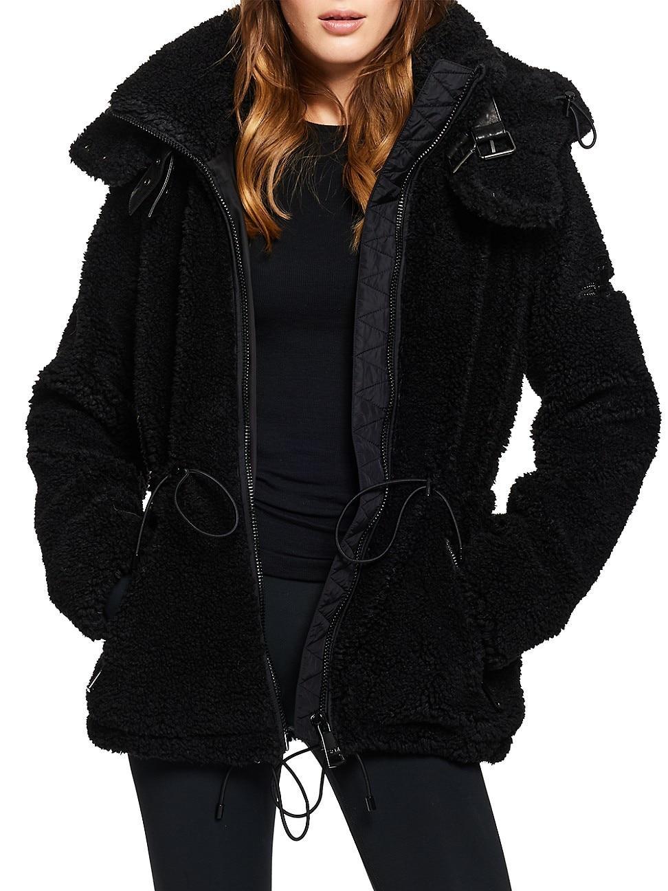 Womens Sherpa Zip-Up Parka Product Image