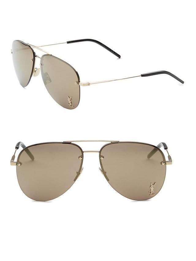 Mens 60MM Aviator Sunglasses Product Image