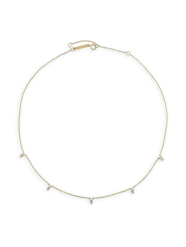 Zo Chicco Stacked Diamond Station Necklace Product Image