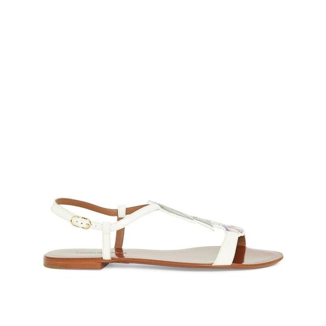 DOLCE & GABBANA Leather Sandals In White Product Image