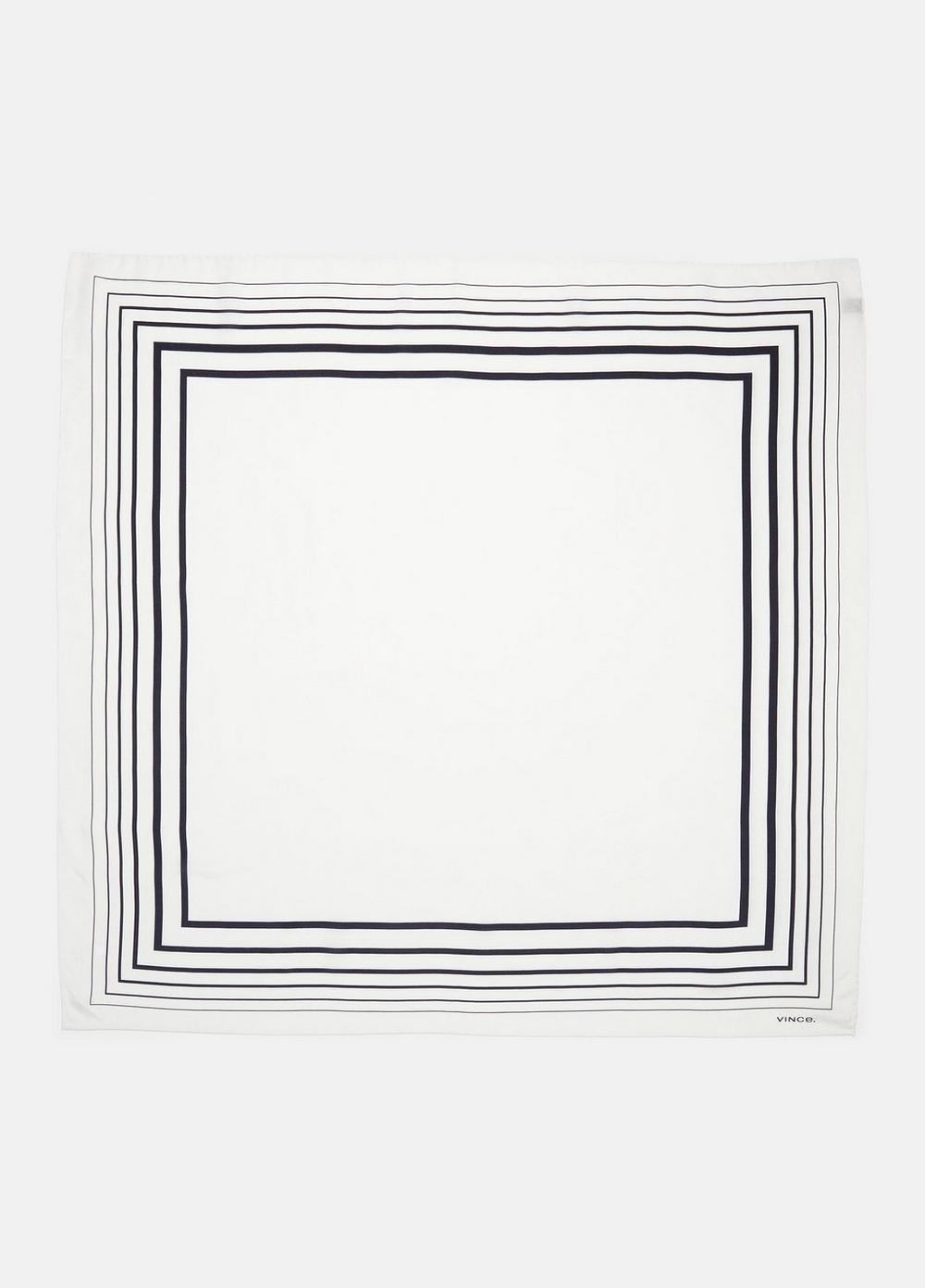 Geo-Striped Cotton-Silk Square Scarf Product Image