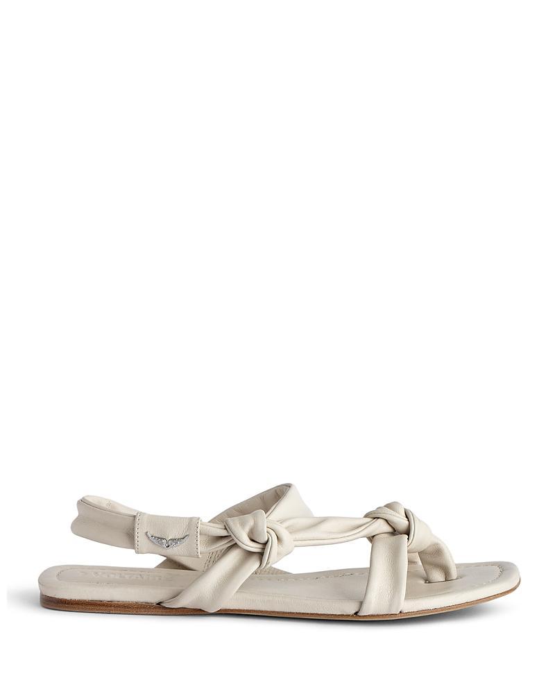 Zadig & Voltaire Womens Forget Me Knot Square Toe Thong Sandals Product Image