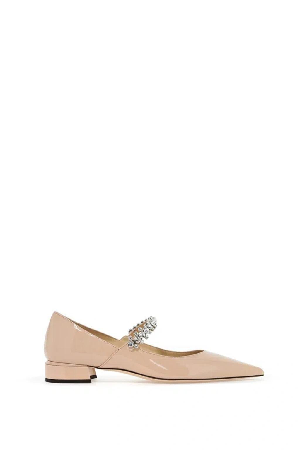 JIMMY CHOO Bing Crystal-strap Ballerina Shoes In Cream Product Image