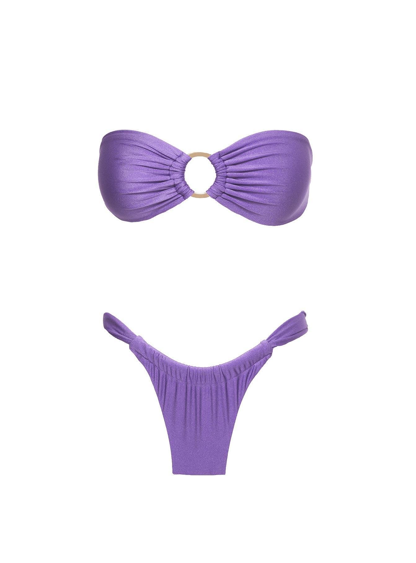 Janea Bandeau Bikini Top Purple Product Image