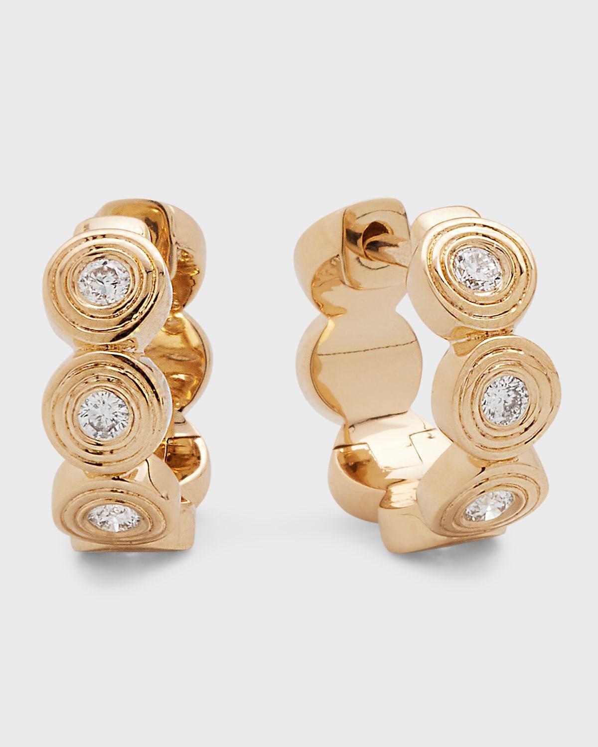 Womens 14K Gold & 0.26 TCW Diamond Huggie Earrings Product Image