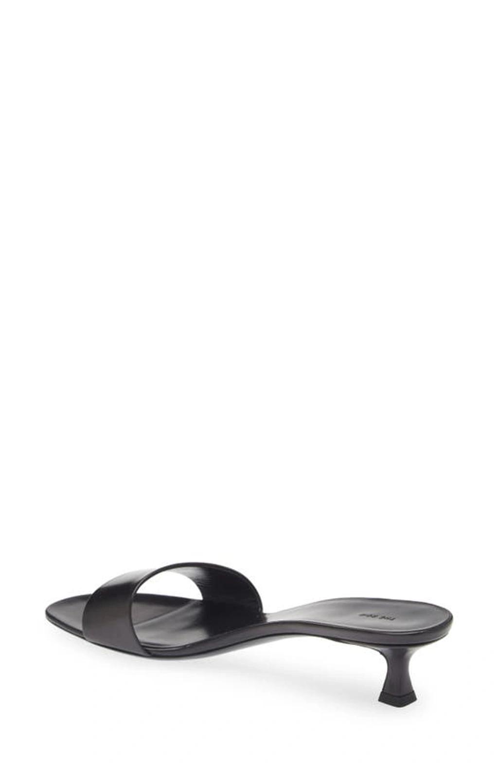 Combo Leather Mules In Black Product Image