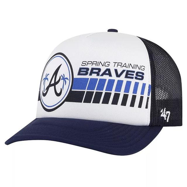 Mens 47 Brand White Atlanta Braves 2024 Spring Training Foam Trucker Adjustable Hat - White Product Image