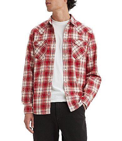 Levis Long Sleeve Plaid Western Shirt Product Image